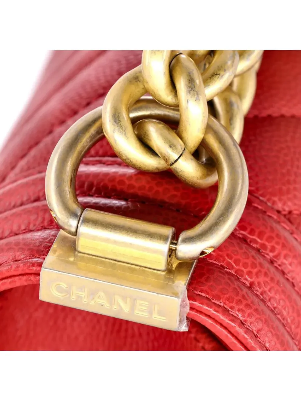 Chanel Boy Flap Bag Chevron Caviar Old #321043C47B